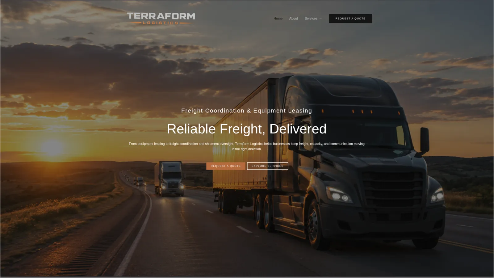 Terraform Logistics website designed and developed by SwornIT