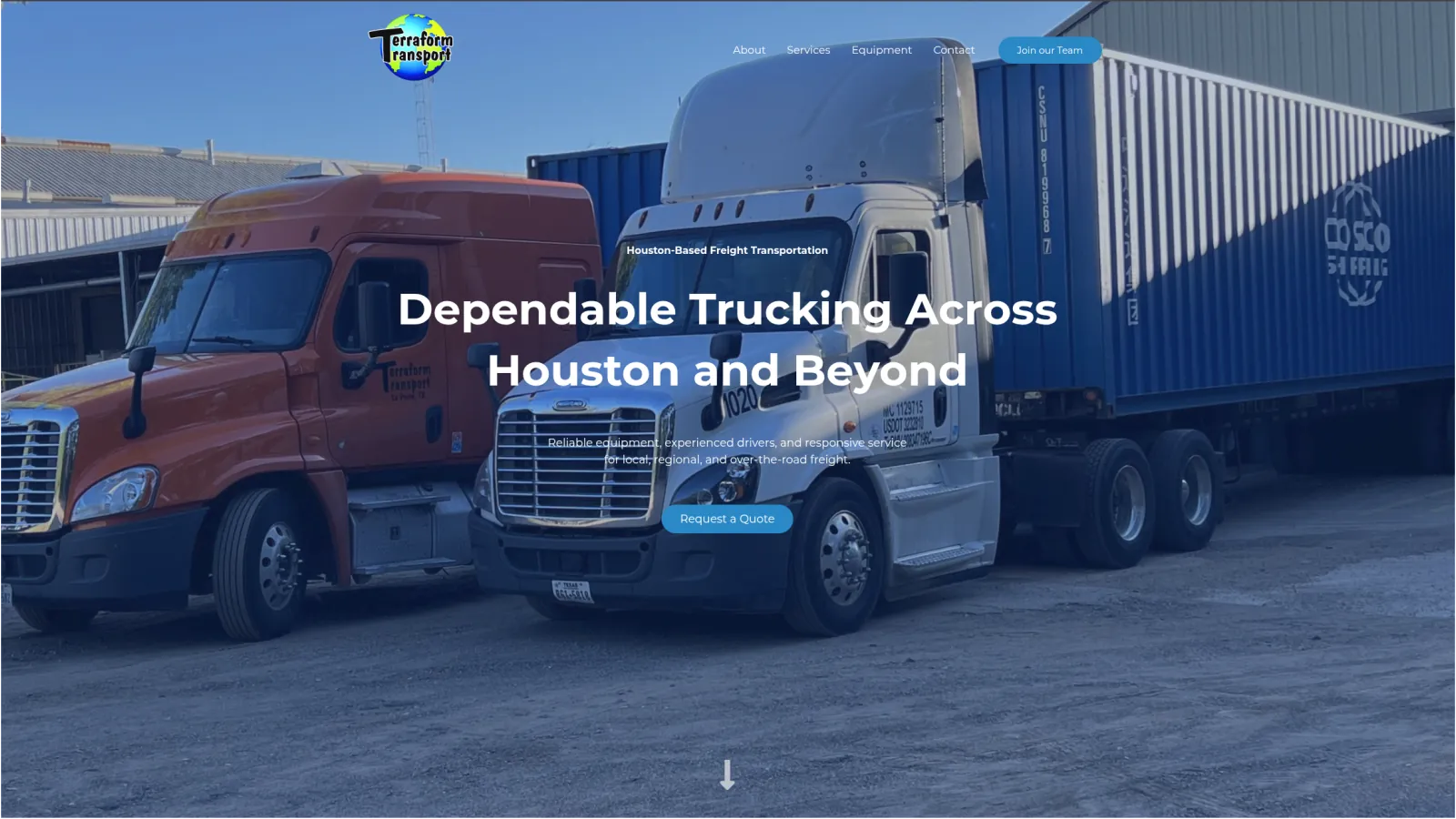 Terraform Transport website designed and developed by SwornIT